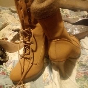 Cute boot style high heels size 10